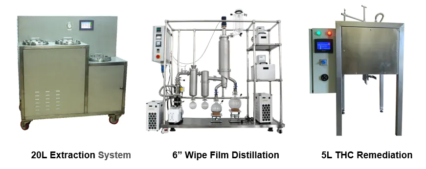 The 3 cycle remediation and extraction machines of Pure 5
