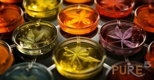 medical cannabis extracts in open jars - various kinds