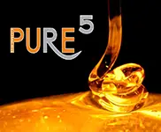PURE5™ Extraction's logo with CBD extract and brand name -small