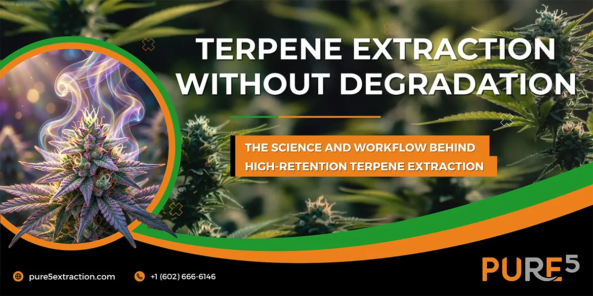 How to Perform Cannabis Terpene Extraction Without Degradation Banner explaining the process of Terpene Extraction Without Degradation.
